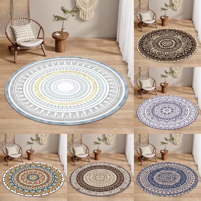 Home Bathroom Images - سجادة دائرية بتصميم فارسي كلاسيكي، سجادة