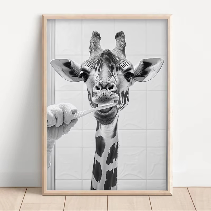 ملصق مضحك باللونين الأسود والأ - مراجعة Home Bathroom Images وسعره