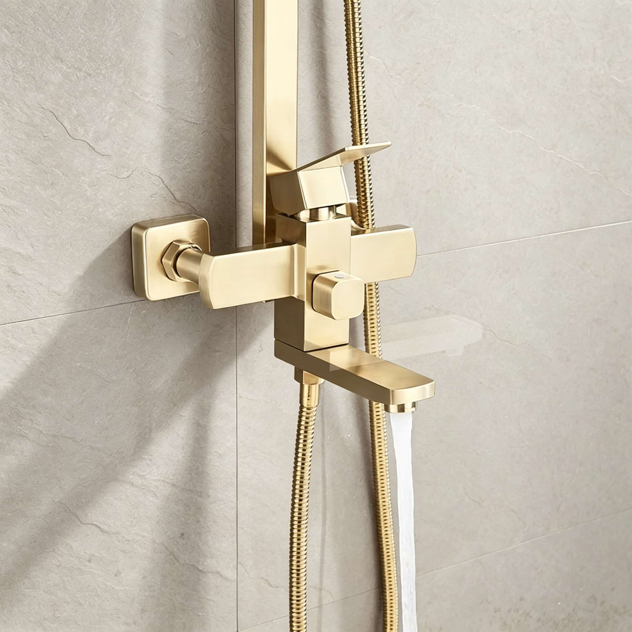 طقم دش ذهبي من الفولاذ المقاوم - مراجعة Home Bathroom Faucets وسعره